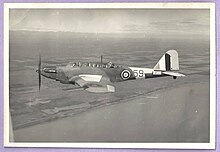 RCAF pilots with the British Commonwealth Air Training Plan conduct flight training over Lake Manitoba during World War II. WWII Flight training over Lake Manitoba.jpg