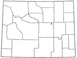 Midwests läge i Natrona County, Wyoming.