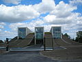 Waterzuiveringsstation van Vitens aan de Waalseweg, met links op de achtergrond hotel Van der Valk in Houten