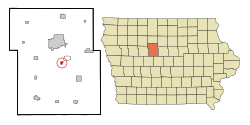 Webster County Iowa Incorporated and Unincorporated areas Otho Highlighted.svg