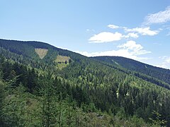 Nordhänge von Wetterkogel (links) und Hühnerkogel.