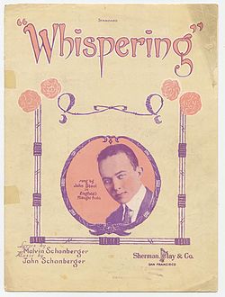 Inset photo: John Steel
(image courtesy of the UCLA Archive of Popular American Music) Whispering cover.jpg