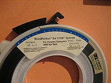   A magnetic tape distribution of WordPerfect 4.2 for Pyramid Unix, 1991