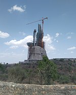 World's Tallest Shiva Statue in construction phase at Nathdwara, Rajasthan.jpg