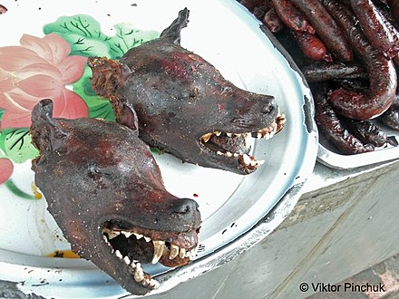 Slaughtered dogs in Cambodia.