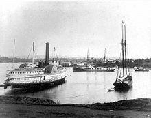 Yosemite and schooner Marguerite anchored in the 1890s