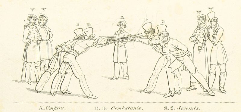 File:(1825) Students in Göttingen, examinating a Mensur Scene.jpg