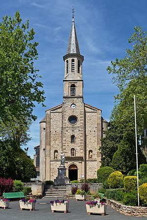 Français : Église Saint Jean-Baptiste de Labessonnié, Montredon-Labessonnié. English: Church of Saint Jean-Baptiste of Labessonnié, Montredon-Labessonnié.