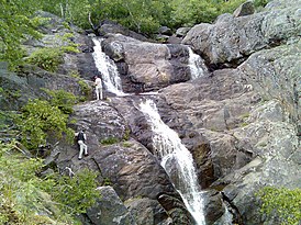 Панорама трёх уступов водопада