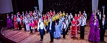 A folk dance ensemble performing in Mariupol