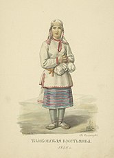 Fedor Solntsev.  Tambowska wieśniaczka.  1838