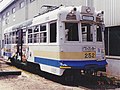 あびこ検車区に留置中の阪堺モ252（元1866）（1994年4月10日撮影）