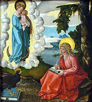 Johano de Patmos 1510, Oleo sur ligno, 48 x 32,5 cm Kunsthistorisches Museum, Vieno