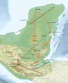 17th c. Spanish routes to Petén (Rutas españolas a Petén en el siglo XVII)