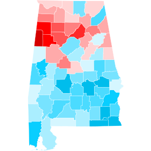 2010 Alabama gubernatorial election trend.svg