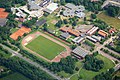 Deutsch: Sportanlagen der Neumühlenschule in Borken in Westfalen. Das Bild entstand während des Münsterland-Fotoflugs am 20. Juli 2014.