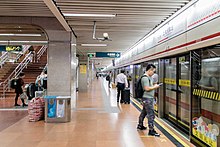 Shanghai railway station platform (September 2018)