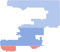 2018 Congressional election in Colorado's 6th congressional district by county.svg