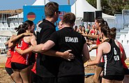 Deutsch: Beachhandball Weltmeisterschaften 2022; Tag 2: 22. Juli 2022 – Frauen, Vorrunde, Deutschland-Norwegen 0:2 (19:14, 27:20) English: 2022 Beach handball World Championships; Day 2: 22 July – Women Preliminary Round – Germany-Norway 0:2 (19:14, 27:20)