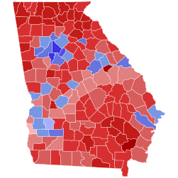 2022 Georgia Attorney General Election by County.svg