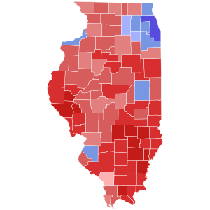2022 Illinois Secretary of State election results map by county.svg