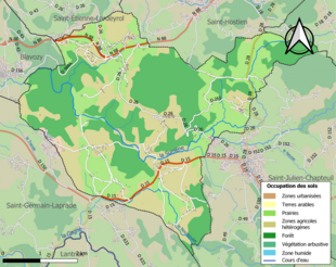 Mappa a colori che mostra l'uso del suolo.