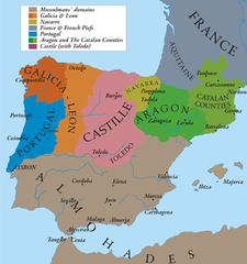 Image 14The Christian kingdoms of Hispania and the Islamic Almohad empire c. 1210