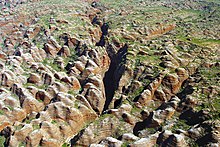 Purnululu National Park A202, Purnululu National Park, Western Australia, Bungle Bungles, from plane, 2007.JPG