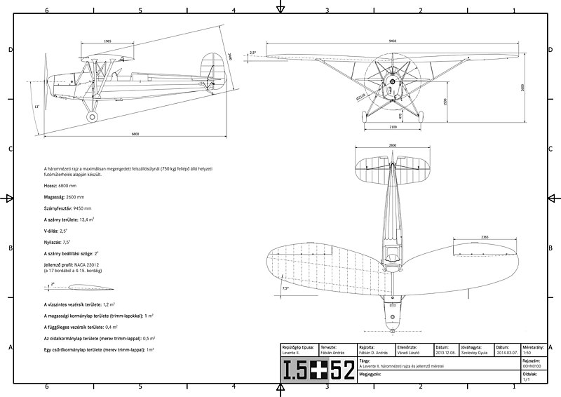 File:A3 00HN0100 A Levente II. háromnézeti rajza és jellemző méretei.jpg