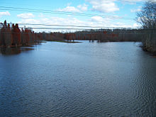 Abbotts Creek where it becomes High Rock Lake, view from Hwy 47 Abbotts creek at 47.jpg