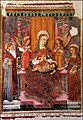 Fresko der Jungfrau und des Kindes mit den Heiligen Antonius und Lucia