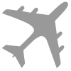 Airplane silhouette gray 40.svg