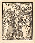 Christ on the cross with the Virgin and St John by Albrecht Dürer