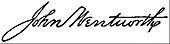 signature de John Wentworth (homme politique)