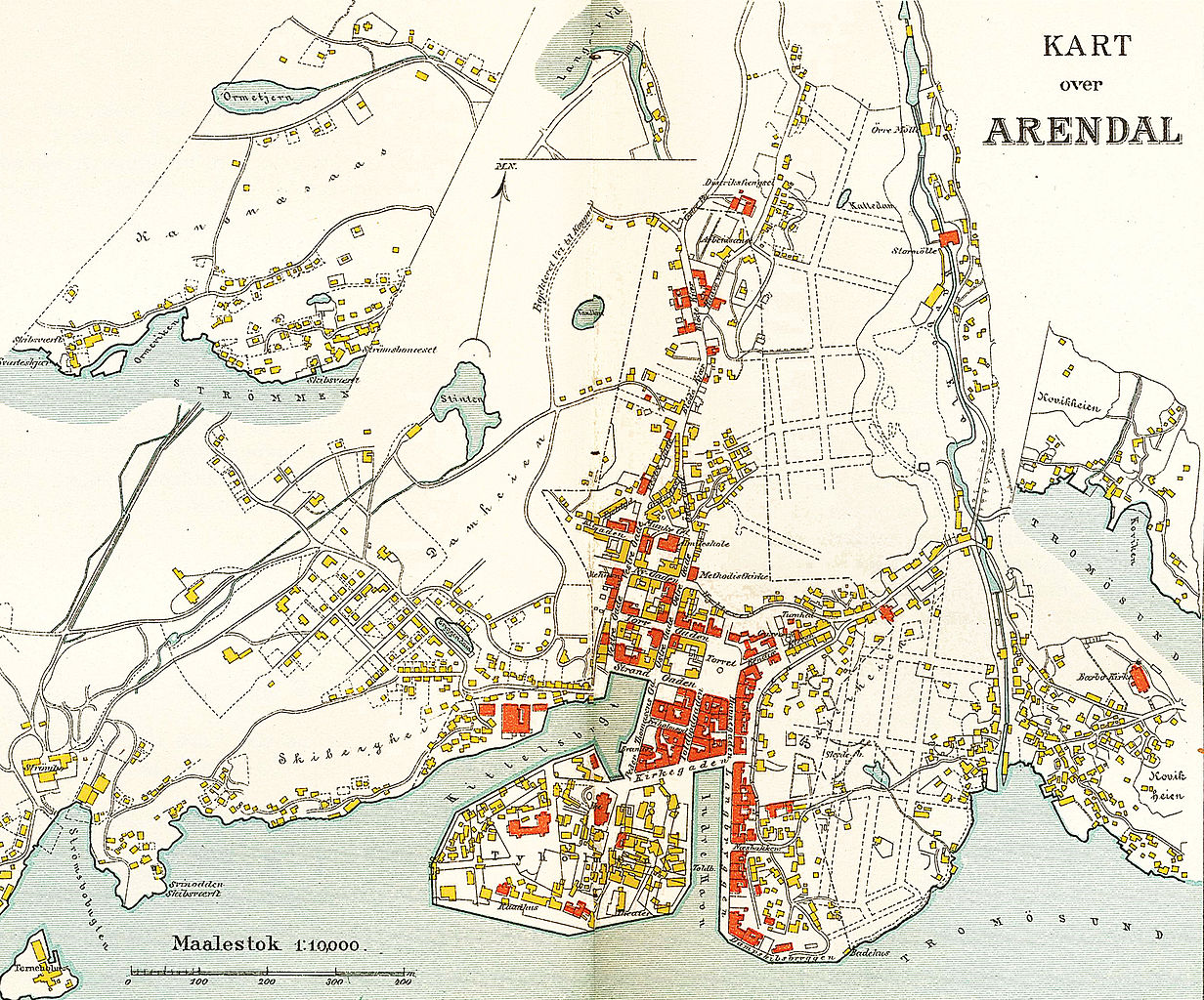 kart arendal File Arendal Map 1904 Jpg Wikimedia Commons kart arendal