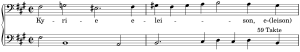 Incipit of Kyrie BWV 232 Incipit Nr. 3 Kyrie.svg