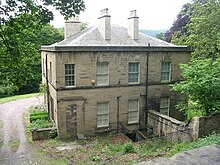 Rear of the building in 2010 Back of Kirkburton Hall - viewed from North Road - geograph.org.uk - 1900415.jpg