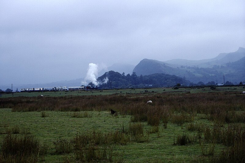 File:Bagnall 0-4-2T 3050 (1953) 'Gelert' Porthmadog, WHR, N Wales 15.8.1992 (1) (10196591354).jpg