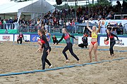 Deutsch: Beachhandball Europameisterschaften 2019 (Beach handball Euro); Tag 5: 6. Juli 2019 – Frauen, Platzierungsspiel für die Ränge 9–12, Deutschland-Polen 2:1 (22:23, 19:16, 7:6) English: Beach handball Euro; Day 5: 6 July 2019 – Placement Match/Cross Match for rank 9–12 Women – Germany-Poland 2:1 (22:23, 19:16, 7:6)