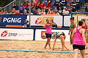 Deutsch: Beachhandball Europameisterschaften 2019 (Beach handball Euro); Tag 6: 7. Juli 2019 – Frauenfinale, Dänemark-Ungarn 2:0 (18:12, 23:22) English: Beach handball Euro; Day 6: 7 July 2019 – Women's Final – Denmark-Hungary 2:0 (18:12, 23:22)