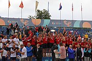 Deutsch: Beachhandball Europameisterschaften 2019 (Beach handball Euro); Tag 6: 7. Juli 2019 – Siegerehrungen English: Beach handball Euro; Day 6: 7 July 2019 – Medal ceremony