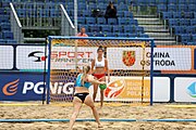 Deutsch: Beachhandball Europameisterschaften 2019 (Beach handball Euro); Tag 5: 6. Juli 2019 – Frauen, Halbfinale, Kroatien-Dänemark 1:2 (12:19, 17:10, 4:7) English: Beach handball Euro; Day 5: 6 July 2019 – Semifinal Men – Croatia-Denmark 1:2 (12:19, 17:10, 4:7)