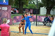 Deutsch: Beachhandball bei den Olympischen Jugendspielen 2018; Tag 5, 10. November 2018; Mädchen, Platzierungsrunde - Russland-Hongkong 2:0 English: Beach handball at the 2018 Summer Youth Olympics at 11 October 2018 – Girls Consolation Round – Russland-Hong Kong 2:0