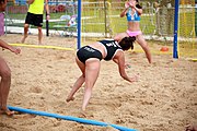 Deutsch: Beachhandball bei den Olympischen Jugendspielen 2018; Tag 6, 12. Oktober 2018; Mädchen, Platzierungsspiel um Rang 9 und 10 – Türkei-Hongkong 2:0 English: Beach handball at the 2018 Summer Youth Olympics at 12 October 2018 – Girls Women's Placement Match 9-10 – Türkei-Hong Kong 2:0