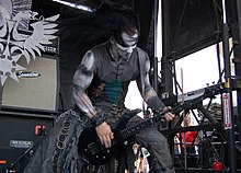 Orion, bassist of Behemoth performing 2009. Behemoth 2009 0004.jpg