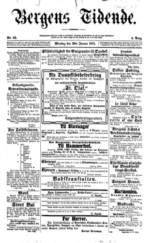 Bergens Tidende 30. januar 1870 - framside.png