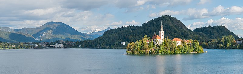 Bled Island in Bled, Upper Carniola, Slovenia