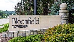 Welkomstbord Bloomfield Township (2021)