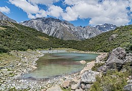 Blue Lake in Mount Cook National Park