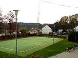 Čeština: Sportoviště ve vsi v Záhorčice (Boršov nad Vltavou) v okrese České Budějovice, Jihočeský kraj. English: Sport court in the village of Záhorčice, part of the municipality of Boršov nad Vltavou, South Bohemian Region, Czech Republic.